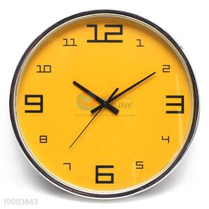 Yellow Round Wall Clock