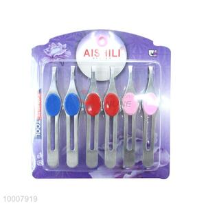 Wholesale 6PCS Blue/Red/Pink Eye-brow Tweezer