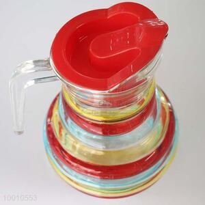 Colorful Stripe Drinking Kettles Glass Jug