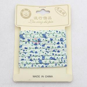 Fashion Blue Flower Print Hair Tie Hair Bands