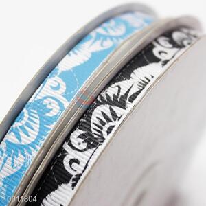 Soft flower printed grosgrain ribbon