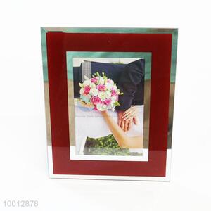 Wholesale Fashion Black/Red Glass Photo Frame With White Border