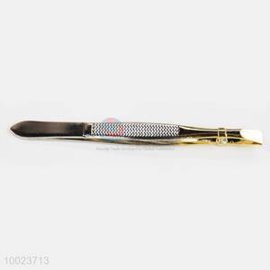 Wholesale Lines With Golden Slice Make Up Tool Stainless Steel Eyebrow Tweezers