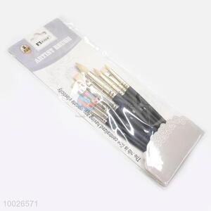 Round Head and Flat Head Paintbrushes Set of 8pcs