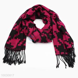 Wholesale Rose Pink Wool Spinning Scarf