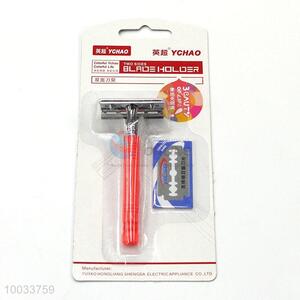 Orange two sides blades plastic/stainless steel razor shaver