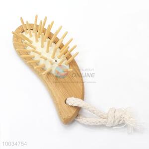 Mini portable wooden hair care comb