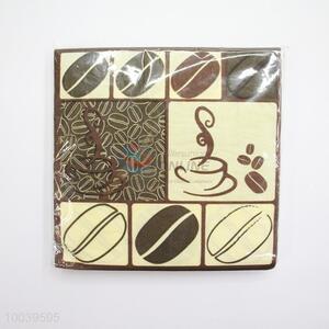 Wholesale Coffee Bean Pattern Square Napkin