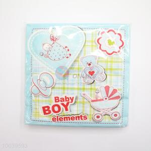 Bear Blue Check Pattern Square Napkin