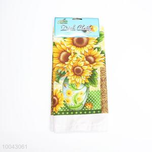 Sunflower Printed Microfiber Dish Cloth/Kitchen Towel