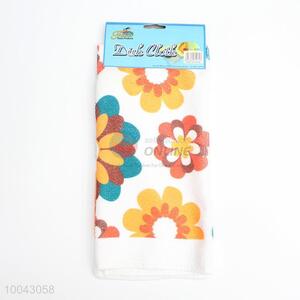 Sunflower Printed Microfiber Dish Cloth/Kitchen Towel