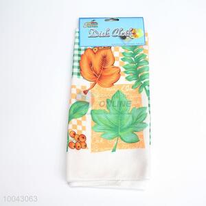 Green Leaves Printed Microfiber Dish Cloth/Kitchen Towel