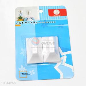 2pcs/set white ABS door hooks for clothes/hat/key