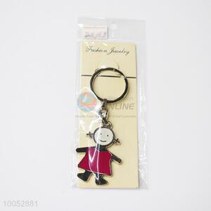 Pink Girl Aluminium Alloy Key Chain/Key Ring