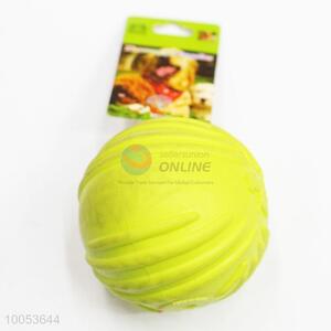 Cheap Pet Dog Toys 7cm Yellow TPR Ball Dog Dental Toy