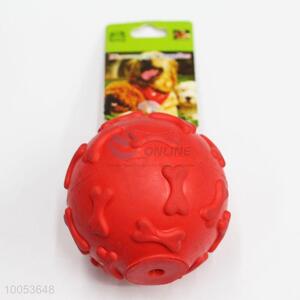 Cheap Pet Dog Toys 6cm Red TPR Ball Dog Dental Toy