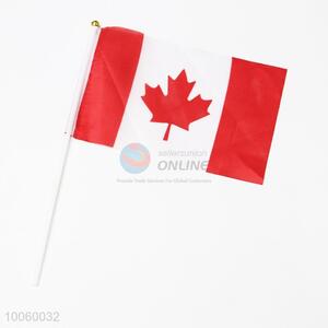 14*21cm Canada Hand Waving Flag With Plastic Pole