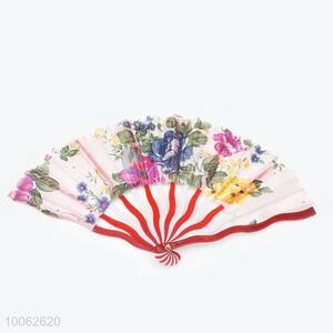 Hot Sale Plastic&Satin Red Hand Fan/Dragonkind Fan