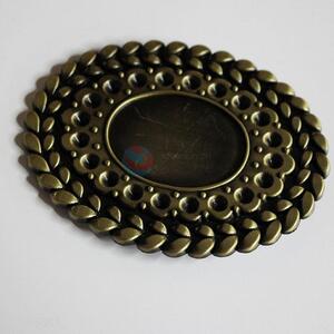 Popular oval zinc alloy belt buckle