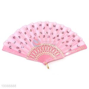 Wholesale folding plastic hand fan