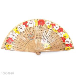 Best selling folding printed hand fan single face fan