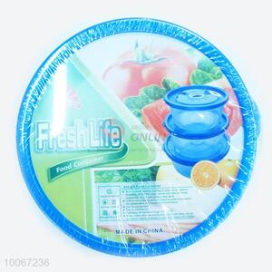 3pcs Round Plastic Preservation Boxes Set