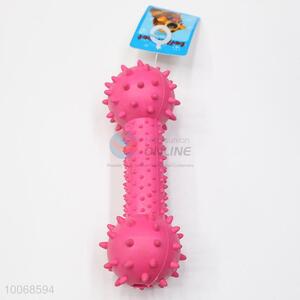 Pink Clean Teeth Dog Bite Barbed Barbell Environmentally Pet Toy