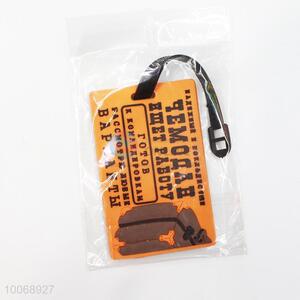 Orange Flexible Glue Airline Luggage Tag