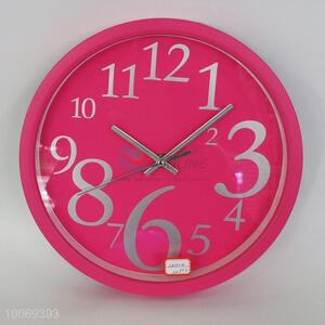 Rose round plastic wall clock