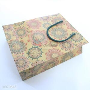 Flower pattern paper gift bag/shopping bag