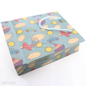 Blue cute kraft paper gift bag