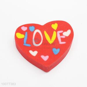 Red Heart Shape Rubber Eraser for Girls