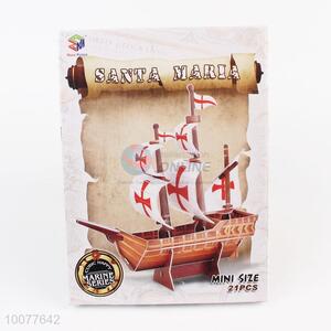 Mni Size 21pcs Santa Maria Sailing DIY 3D Puzzle