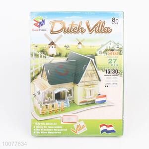 Promotional Educational Gifts Dutch Villa DIY 3D Puzzle