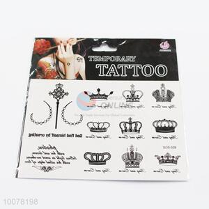 Crown Design Temporary Art Tattoo