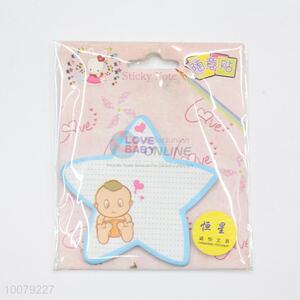 Star shaped stick notes/memo pads printed with baby