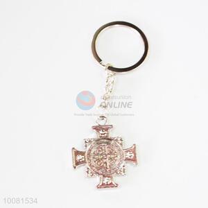 Cross Zine Alloy Metal Key Chain/Key Ring