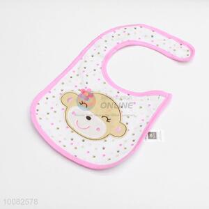 Good quality cute bear embroidery baby saliva towel