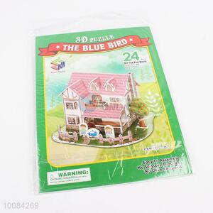 Top Quality 24PCS Cube House 3D Puzzle