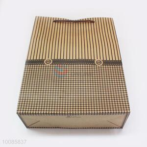 Striped Kraft Paper Handbag/Gift Bag