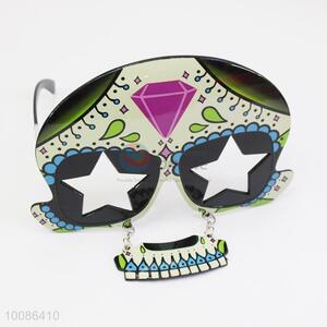 Colorful skull shaped plastic glasses/glasses for party