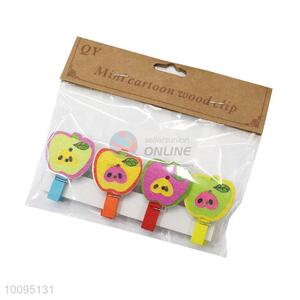 Utility Mini Cartoon Wooden Clips Bookmark Clips