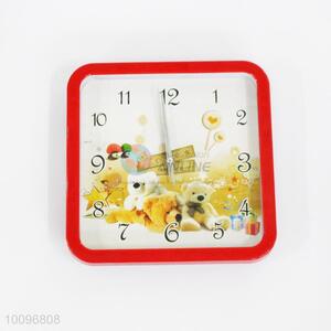 Lovely Bear Pattern Plastic Wall Clock