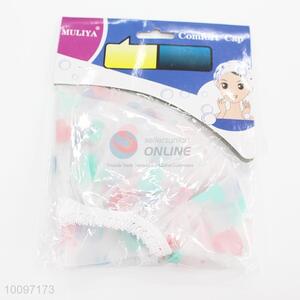 Colorful heart printing eva shower cap