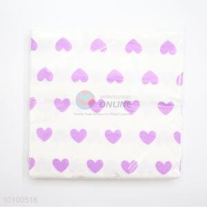 Purple heart printing paper handkerchief/facial tissue