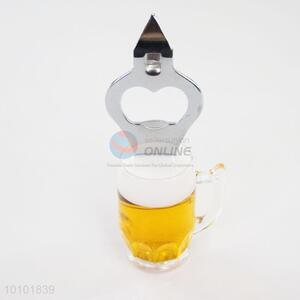 Easy to operate wineglass shape bottle opener