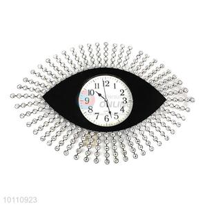 Eye Shaped Creative Home Decorative Iron Large Wall Clock