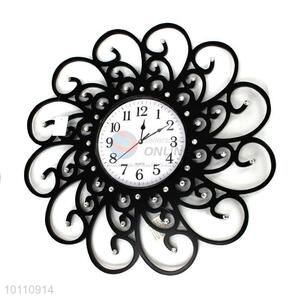 Hot Sale Black Creative Home Decorative Iron Large Wall Clock