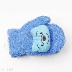 Cute blue acrylic children gloves