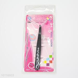 Popular Black Stainless Steel Beauty Eyebrow Hair Removal Tweezer